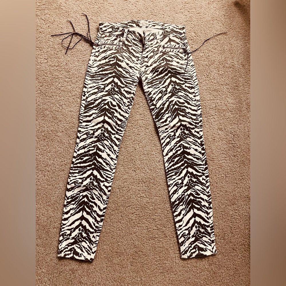 Hudson Zebra Print Skinny Pants